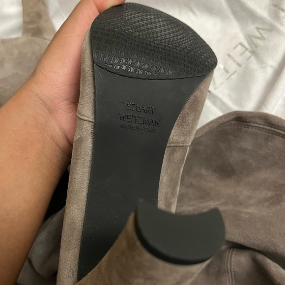 Stuart Weitzman Suede Tieland Boots - Taupe size 8, worn once - Picture 3 of 7
